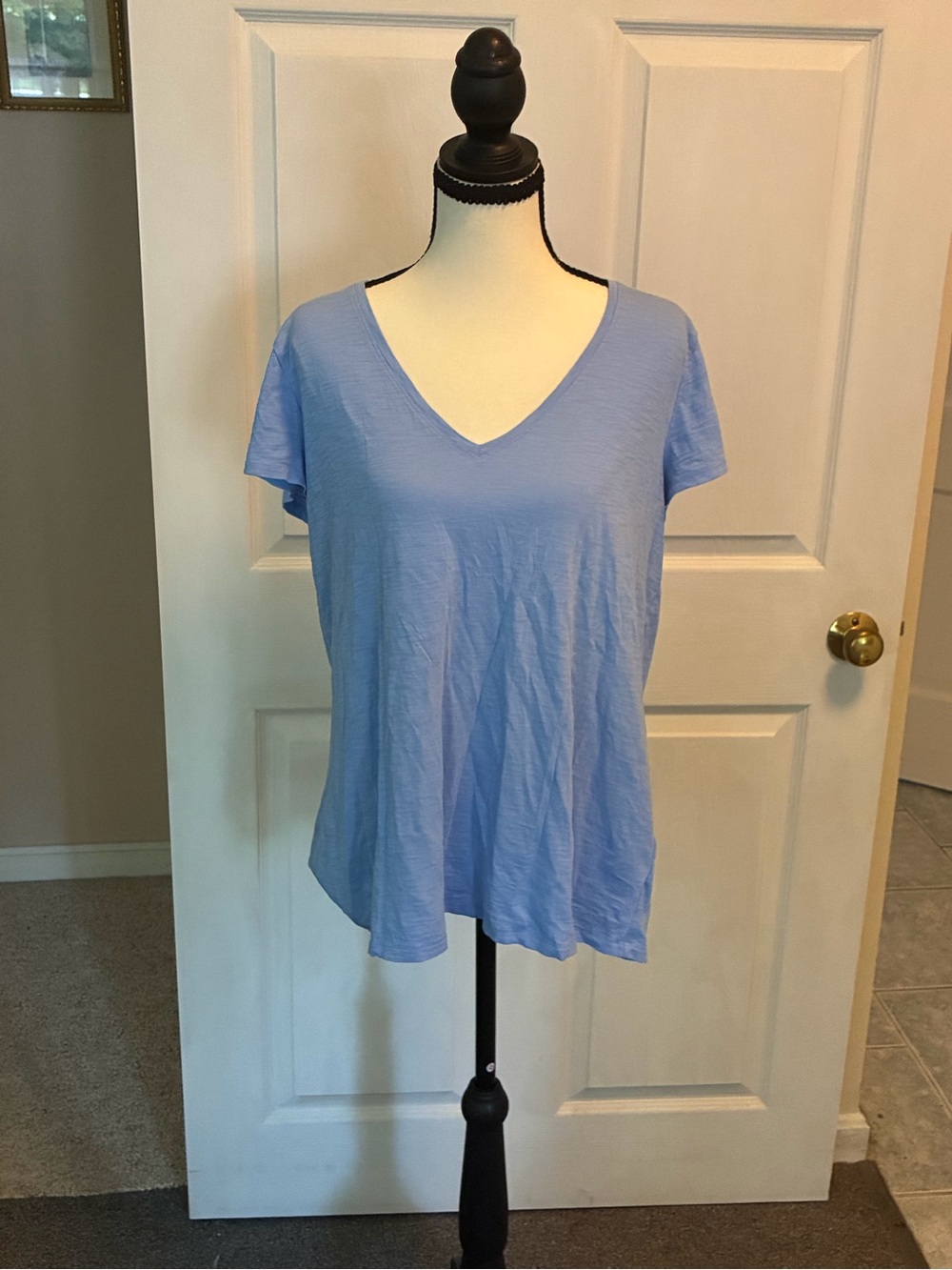 Lilly Pulitzer Light Blue V-Neck Short Sleeve Tee